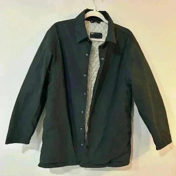 NWOT ASOS Design Lightweight Harrington Jacket Black Oversized Men’s Size Small - Picture 5 of 9